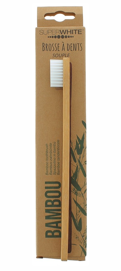 Superwhite Brush Bambou Brosse à Dents en Bambou 100% Biodégradable